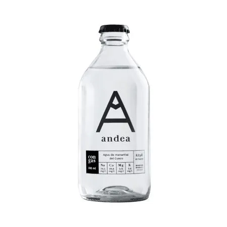 AGUA ANDEA CON GAS DE VIDRIO X330ML