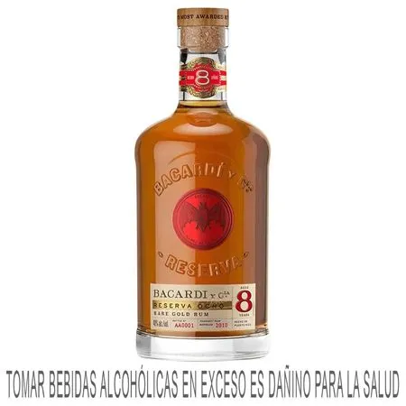 BACARDI 8 ANOS X 750 C.C.