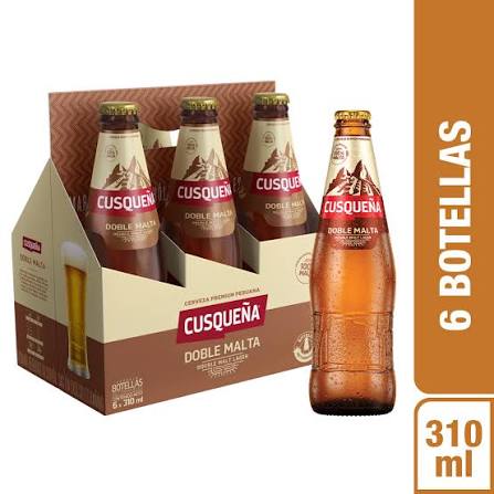 CERVEZA CUSQUENA DOBLE MALTA x6x 310 cc