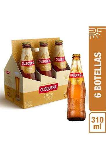 CERVEZA CUSQUENA DORADA x 6 x 310cc