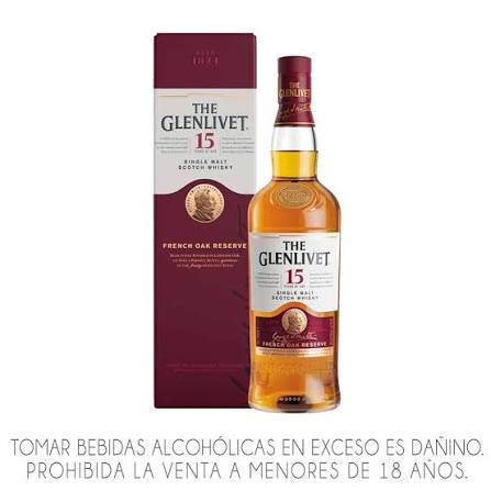 GLENLIVET 15 ANOS x 750 cc